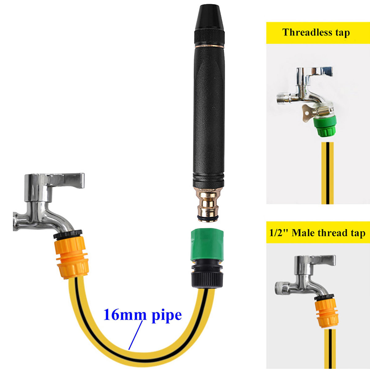Metal Body Black Nozzle - Cleans Effortlessly